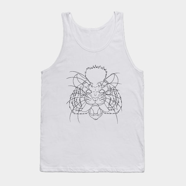 sabertooth tiger line art Tank Top by Aat8 